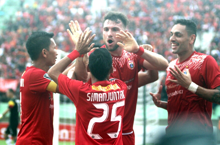 Striker Persija Marko Simic cetak tiga gol di ajang Piala AFC. 