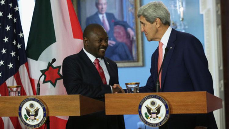  Presiden Burundi, Pierre Nkurunziza saat melakukan tugas kenegaraan. foto:gettyimages