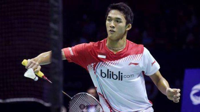 Pemain tunggal putra Jonatan Christie menyusul langkah Anthony Sinisuka Ginting lolos ke putaran perempat final Jerman Open 2018. (foto: dokumentasi)