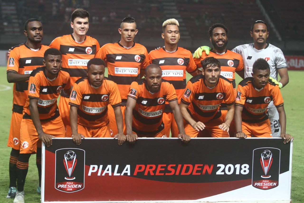 Skuda Perseru Serui di Piala Presiden kemarin. (foto: ngopibareng) 