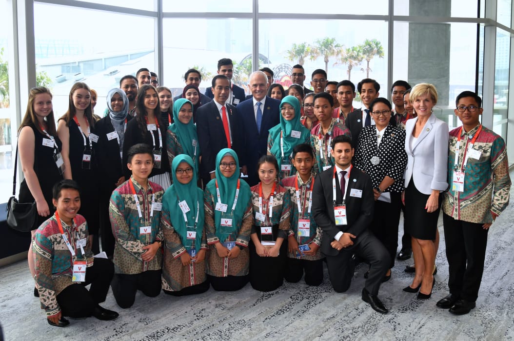 Foto bersama para siswa Indonesia di Australia.