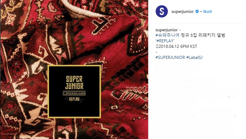 Tanggal rilis album terbaru Super Junior. (Instagram)