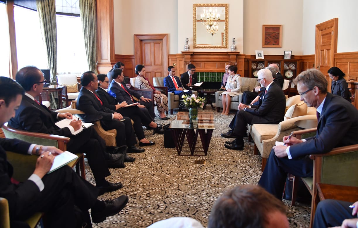 Presiden Joko Widodo saat kunjungan kerja di Wellington, Selandia Baru (Foto: Setpres)