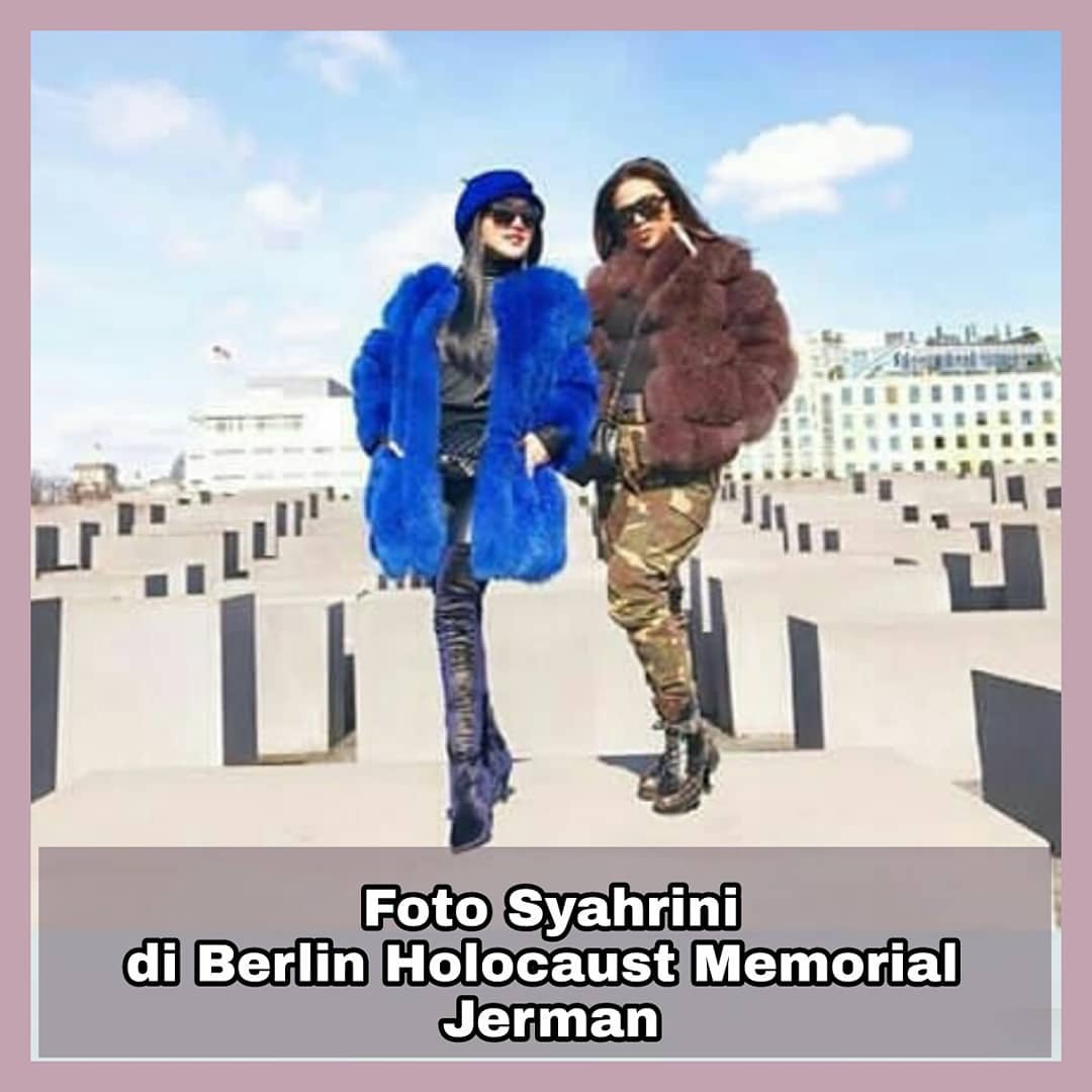 Foto Syahrini ketika di Berlin Holocaust Memorial, Jerman. (Instagram)