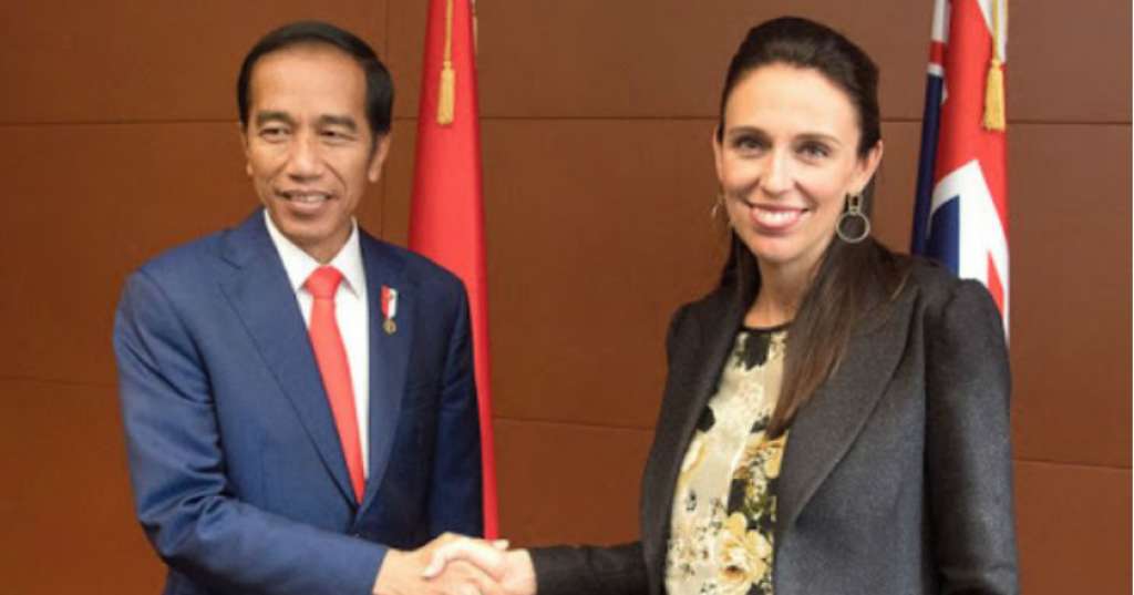 Presiden Joko Widodo (Jokowi) bersama PM Selandia Baru Jacinda Ardern. (Foto: Biro Pers Setpres)