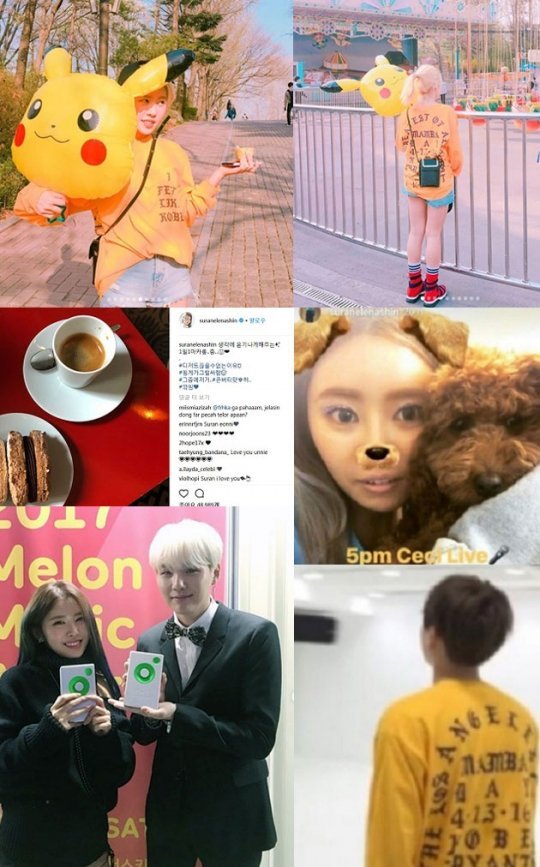 Bukti kedekatan Suran dan Suga 'BTS'. (Instagram)