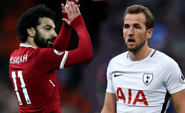 Mo Salah (kiri) dan Harry Kane. Perolehan gol keduanya di  Premier League 29 : 24. (foto: dok. ngobar)