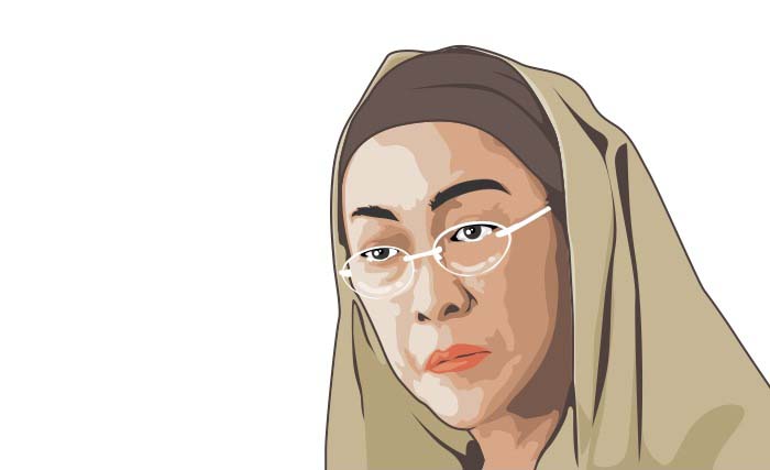 Sukmawati Soekarnoputri. (ilustrasi: zanuar/ngopibareng)