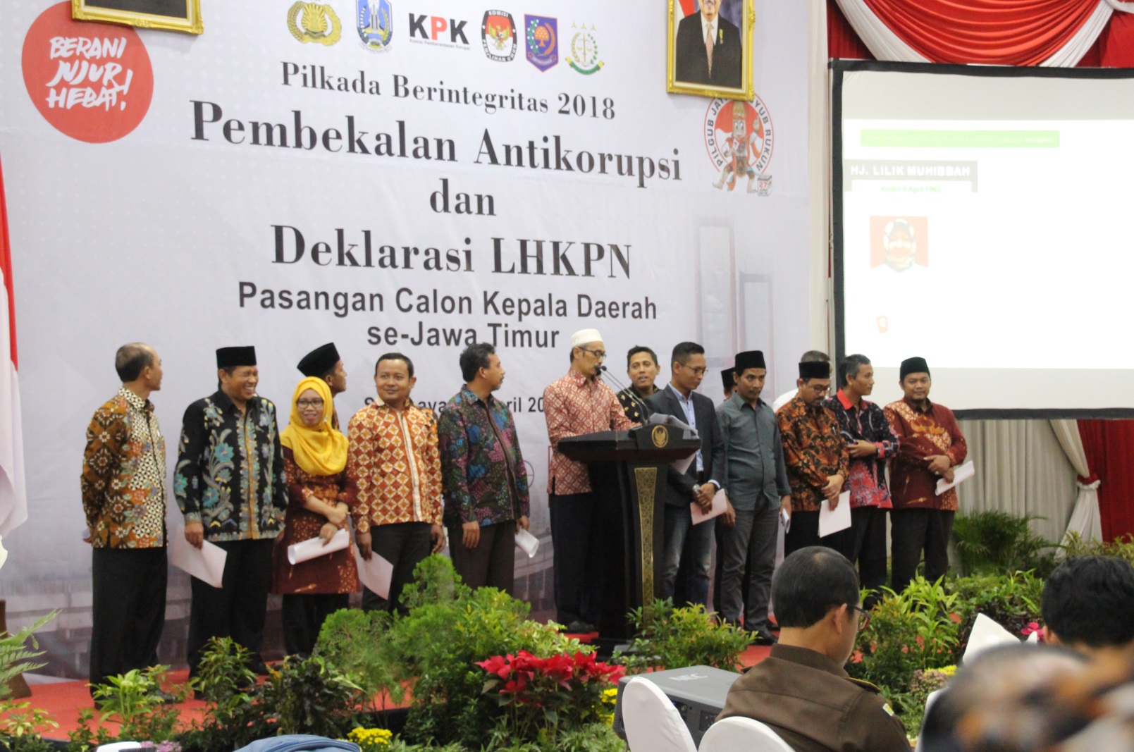 Pembacaan LHKPN, di Surabaya, Kamis 12 April 2018. (Foto: frd/ngopibareng.id)