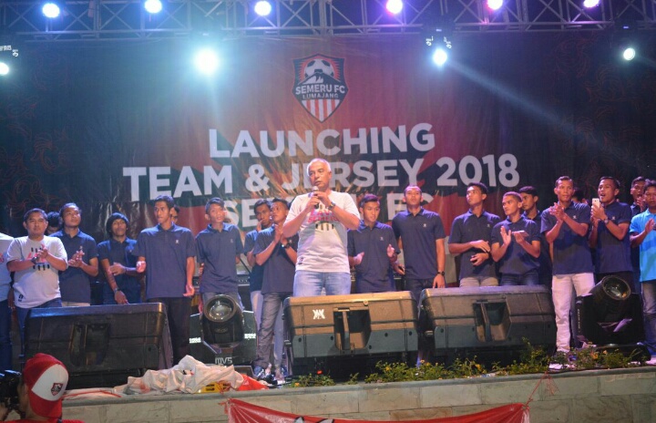 Suasana Launchimg tim Semeru FC Liga 2. (foto: ngopibareng) 