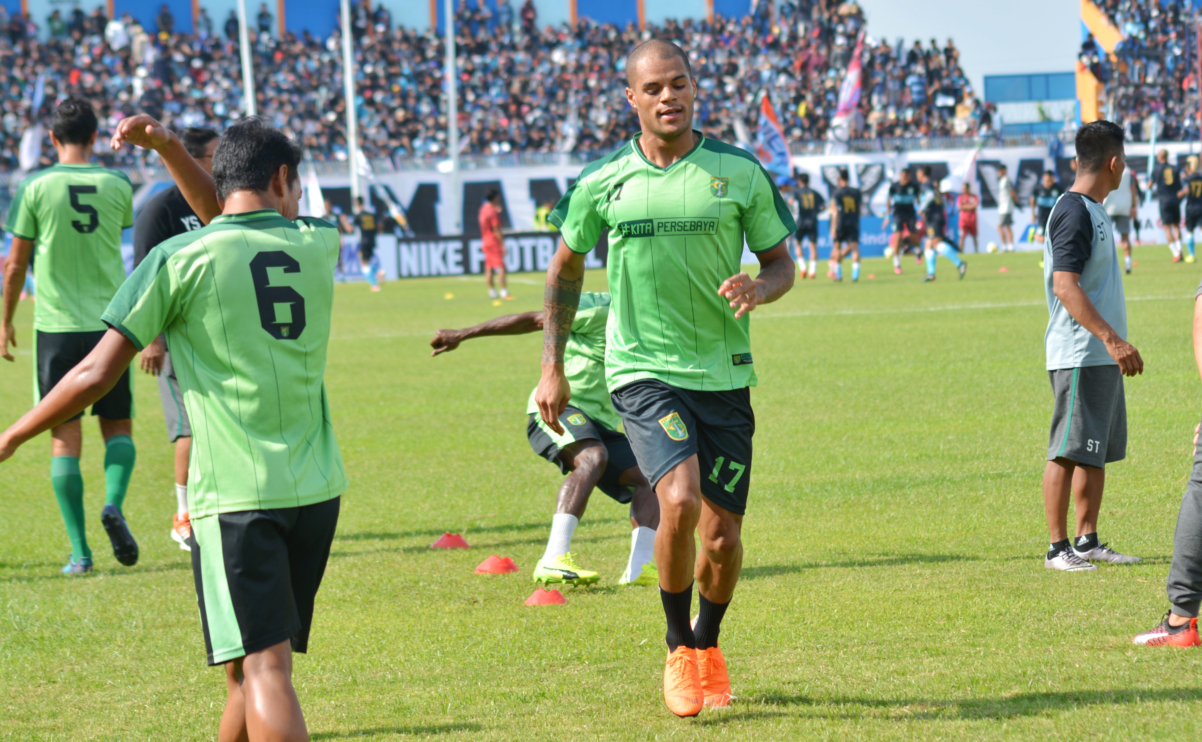 Penyerang Persebaya, David da Silva. (Foto: ngopibareng) 