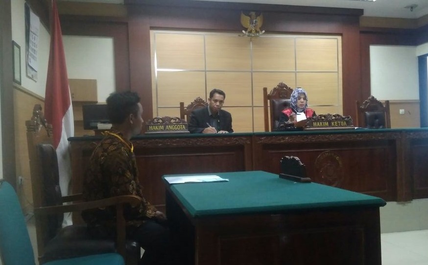 Sidang permohonan ganti nama Kentut di Pengadilan Negeri Tangerang. foto: bantenhits. 