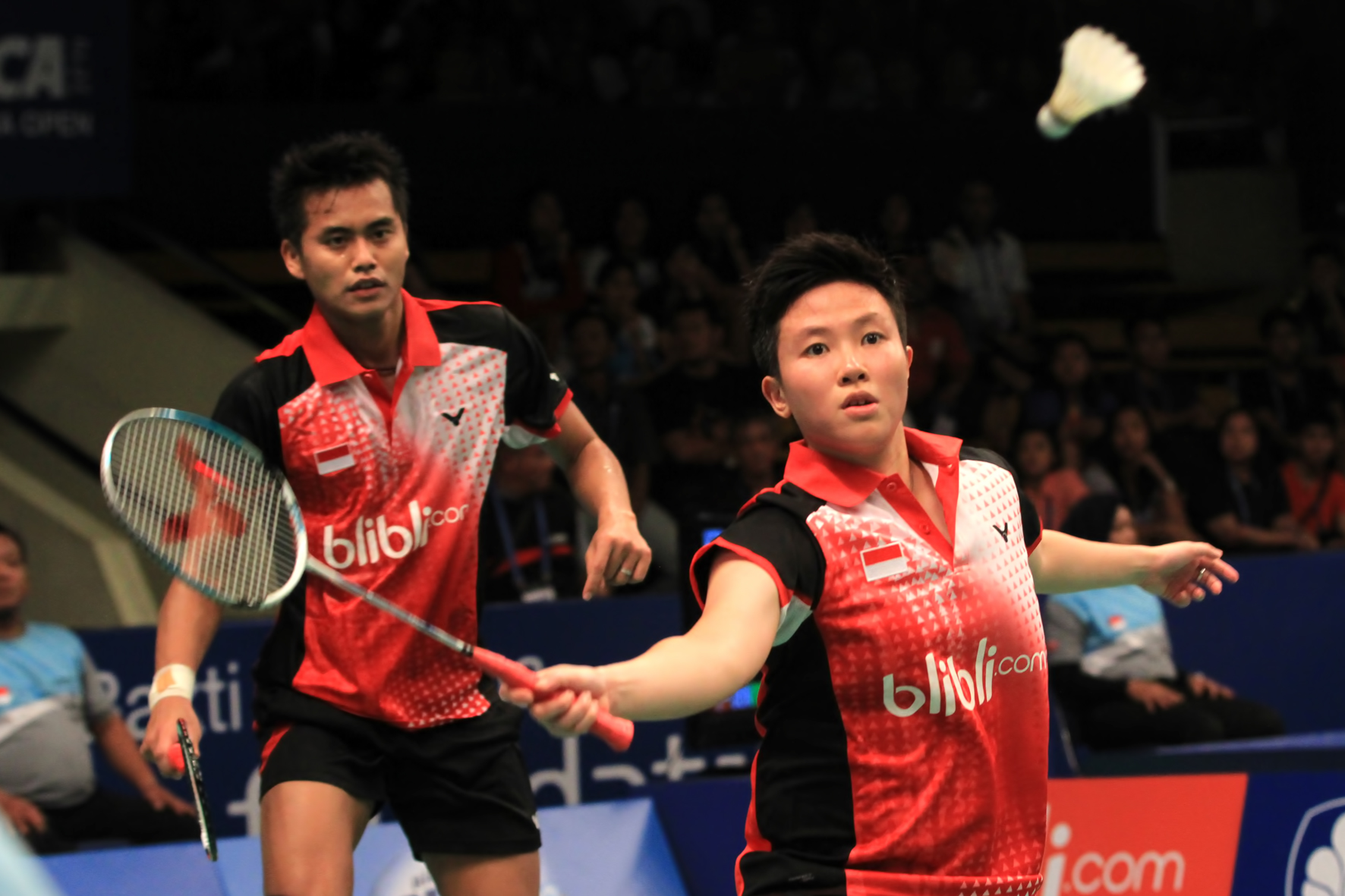 Liliyana Natsir berpasangan dengan Tantowi Ahmad.