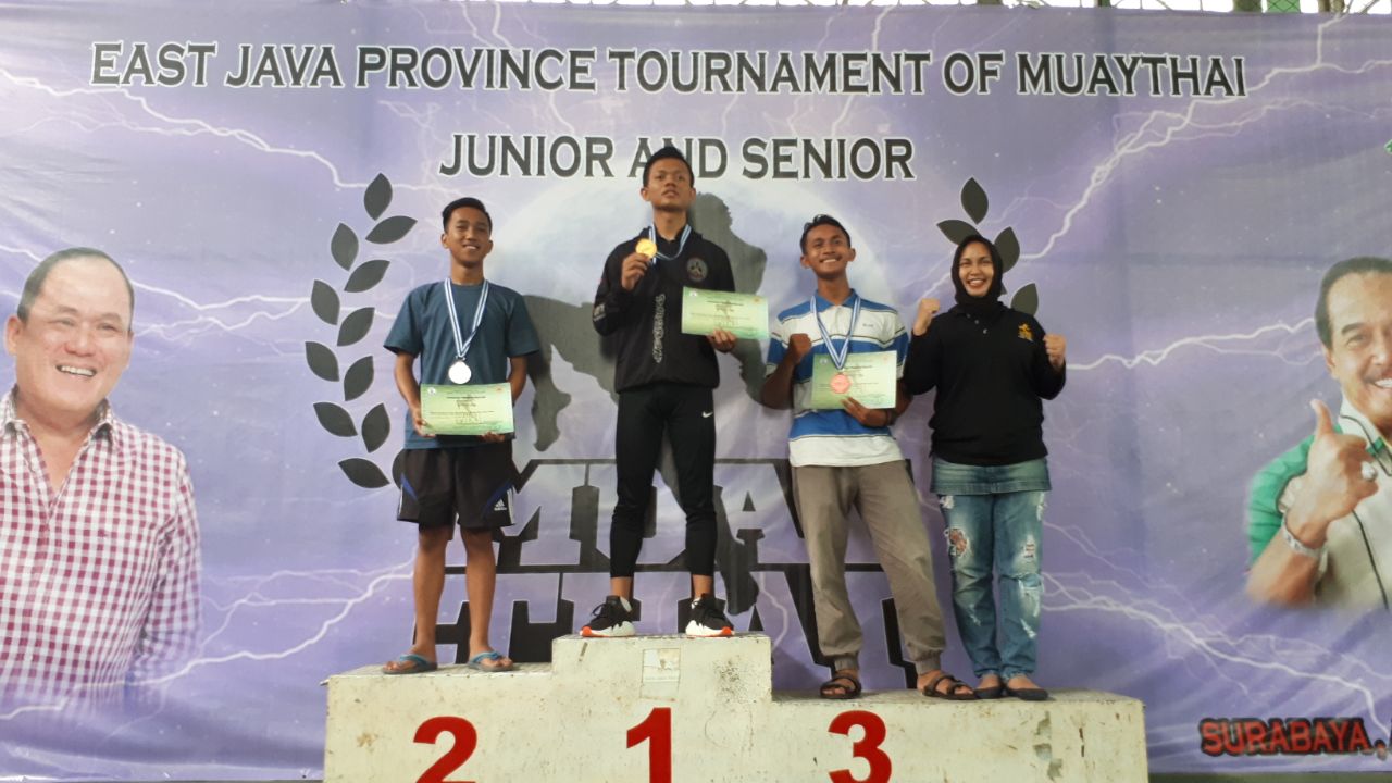 Kejurprov Muaythai Jatim 2018, Sidoarjo jadi pemborong emas terbanyak. (foto: hrs/ngopibareng)