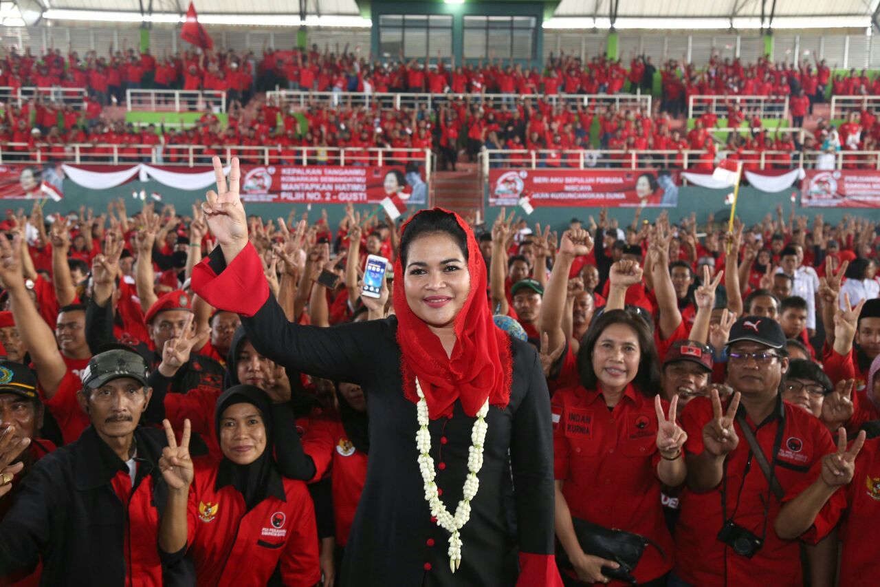 Puti Guntur menghadiri Rapat Kerja Cabang PDIP Sidoarjo, Sabtu, 21 April 2017. (Foto: Ist)