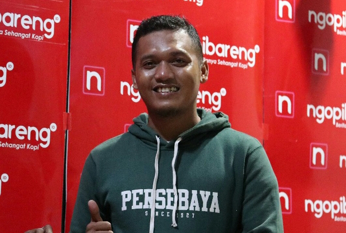 Heri Tri Subekti, salah satu pemenang Kuis Persebaya Kapal Api Periode I. foto:ngopibareng.id