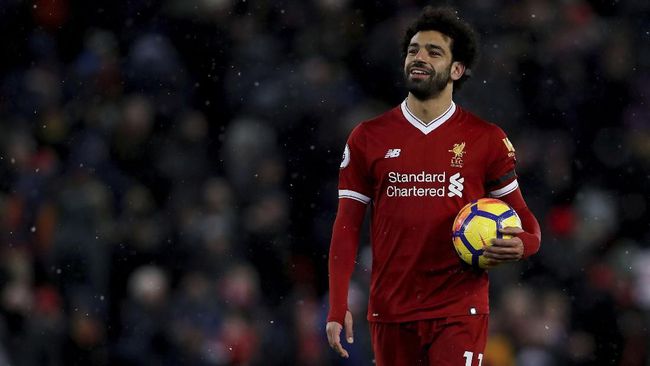 Penyerang Liverpool, Mohamer Salah belum pernah mendapat kartu dari wasit,