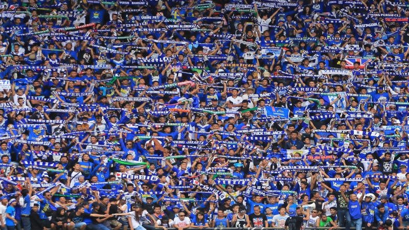 Suporter Persib Bandung, (foto: Antara)