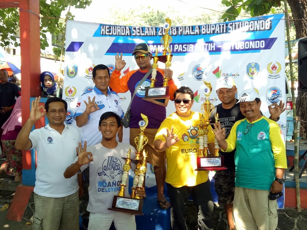 Para juara Kejurda Selam Nomor Laut  2018.