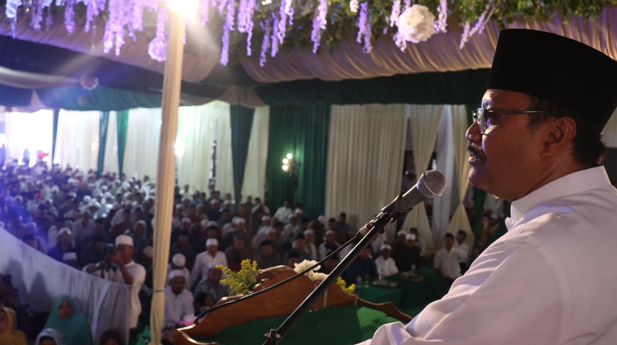 Gus Ipul menghadiri Milad ke 51 dan temu alumni Haul KH Mohammad Said di pesantren Darunnajah, Ngijo, Karangploso, Malang,  Rabu, 2 Mei 2018. (Foto: Ist)