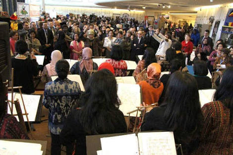 Angklung di markas PBB. foto:detik