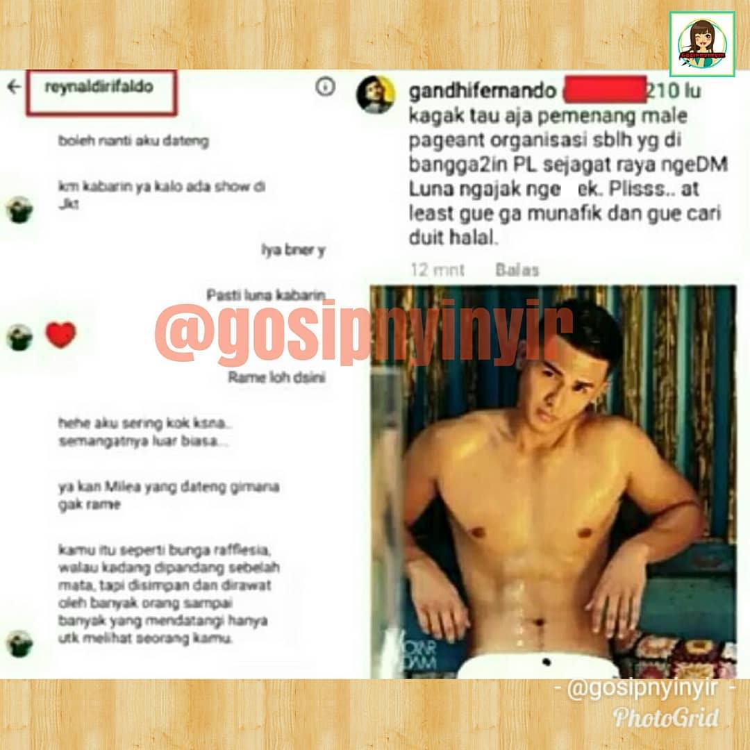 Bukti chat direct message (DM) di Instagram Reynaldi Rifaldo rayu Lucinta Luna.