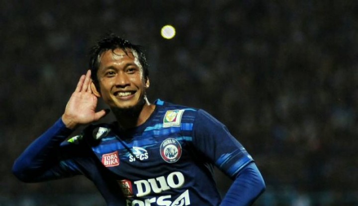 Arif Suyono ketika masih berbaju Arema. foto:ist