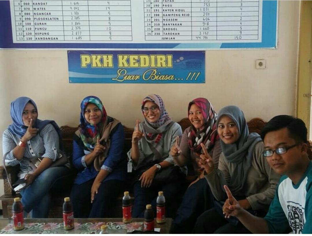 Pertemuan PKH di Kediri, tampak kode "1 Jari"