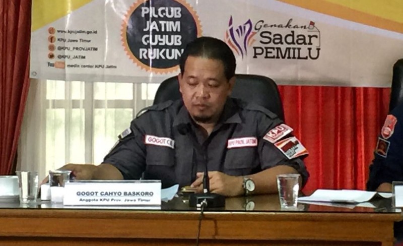  Divisi SDM dan Parmas KPU Jatim, Gogot Cahyo Baskoro. (Foto: frd/ngopibareng.id)