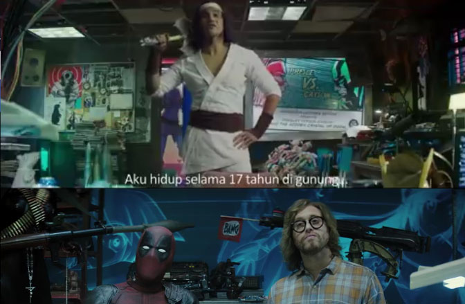 Adegan Wiro Sableng bertemu Deadpool di promo film Deadpool 2.