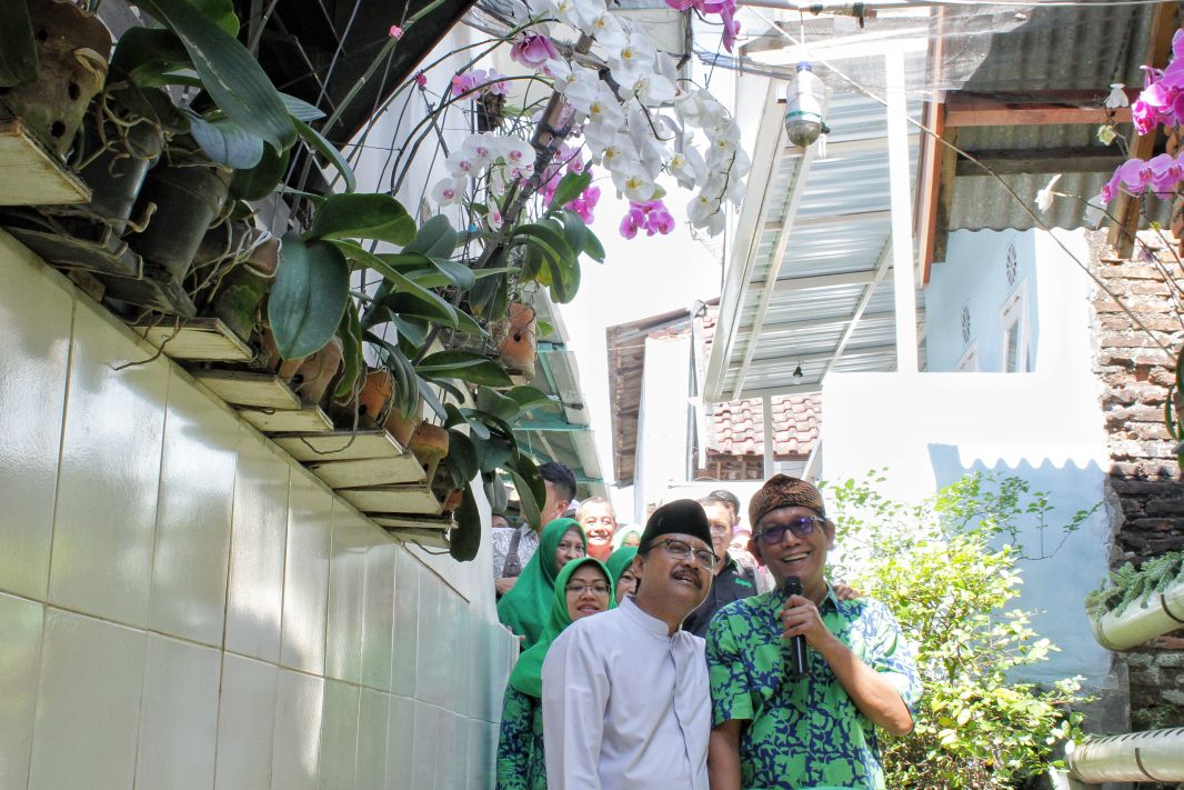 Gus Ipul mendatangi kampung Glintung Go Green (3G) Kota Malang, Jumat, 11 Mei 2018. 