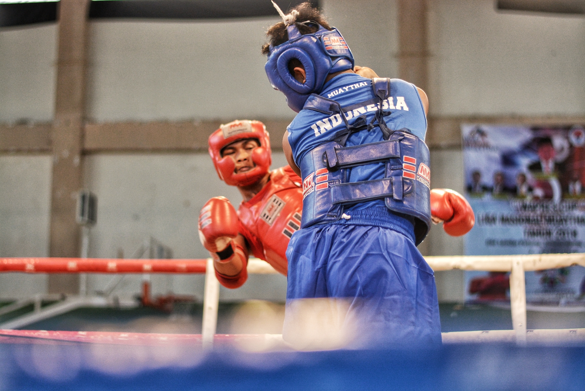 Atlet Muaythai Jatim dalam Liganas 2018 di Tulungagung, (foto: hrs/ngopibareng)