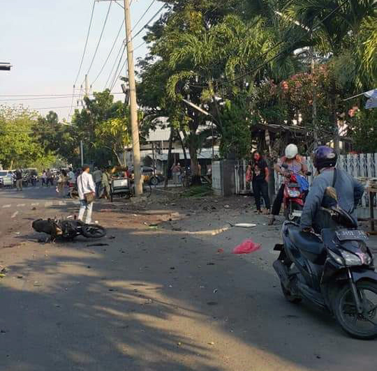 Ledakan Bom di Gereja Santa Maria Jalan Ngagel Madya, Sabtu, 13 Mei 2018.