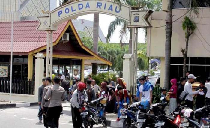 Mapolda Riau di Jalan Jenderal Sudirman, Pekanbaru, Riau. (foto:riaupos)