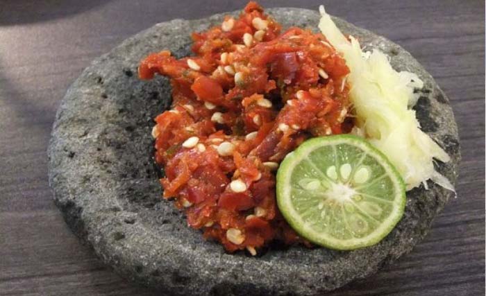 Sambal lokan, khas Kabupaten Mukomuko, Bengkulu. (Foto: Antara)