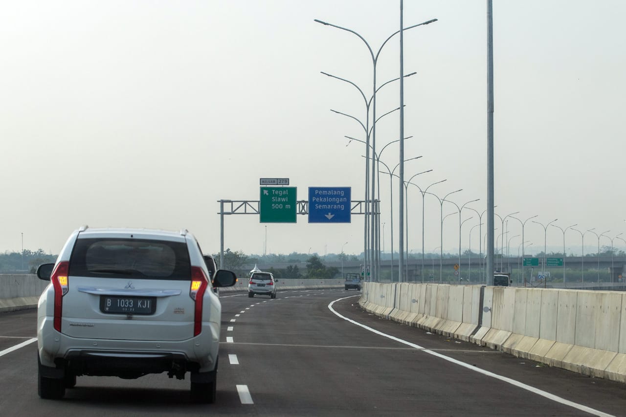Jalan Tol seksi 3 dan 4  Pejagan-Pemalang sepanjang 37,3 km dari Brebes Timur hingga Pemalang. (Foto: Dok. PUPR) 