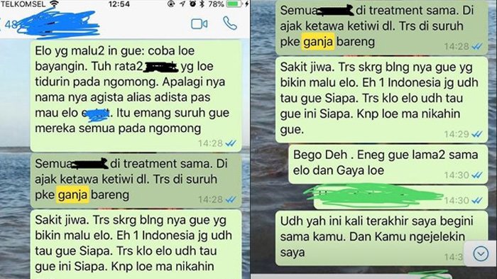 Isi chat Nikita Mirzani dengan seseorang yang dihapus namanya (capture Instagram).