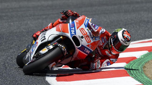 Pebalap Ducati Jorge Lorenzo.