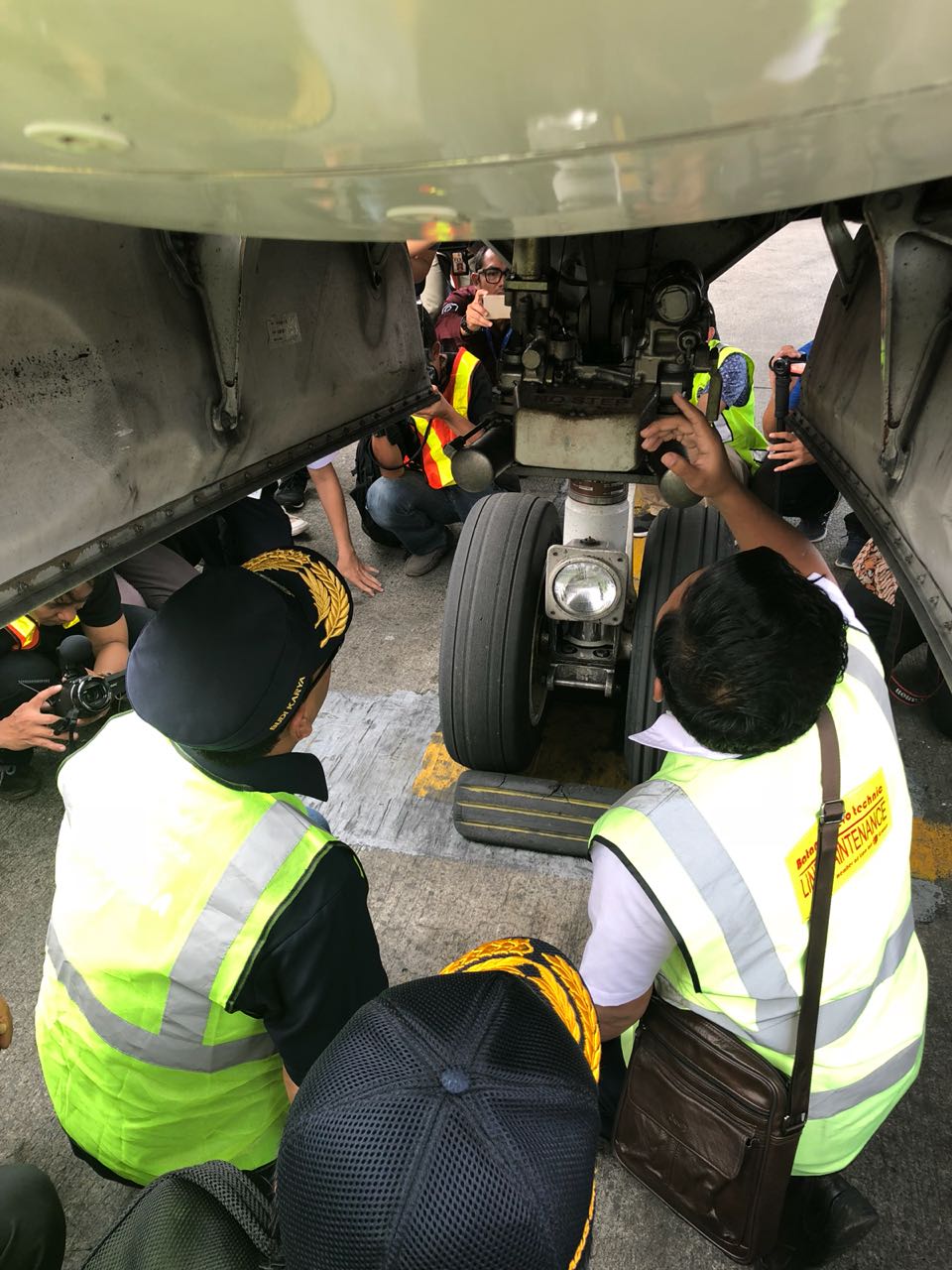 Ramp check kondisi pesawat, dan dinyatakan laik terbang. (Foto: Lion Air)