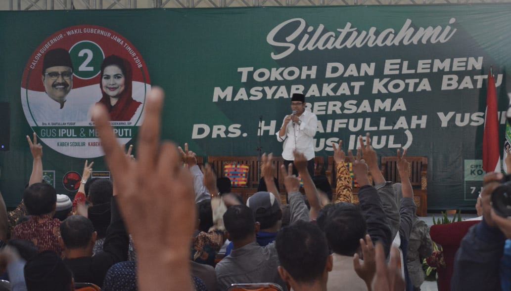 Gus Ipul bertemu Sebanyak 1250 tokoh masyarakat tingkat Rukun Tetangga (RT) se Kota Batu. Kamis, 8 Juni 2018. 