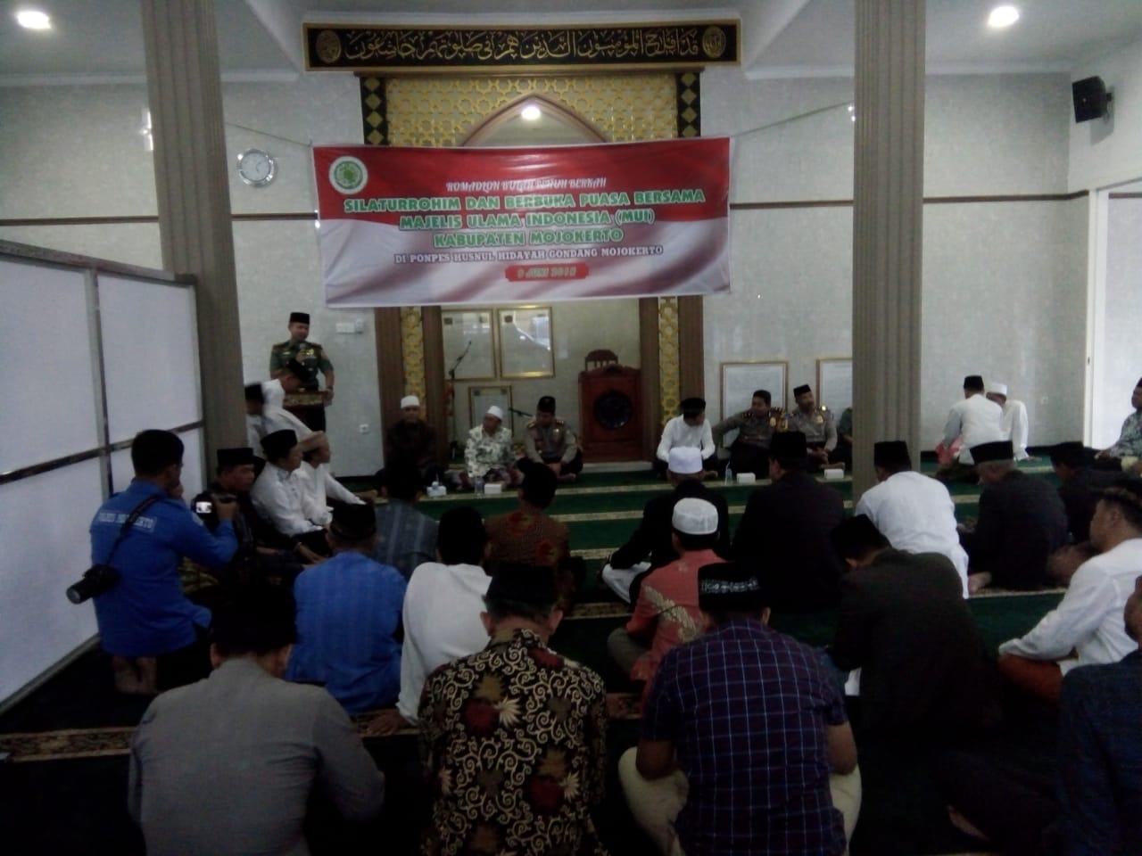 Dandim 0815 Mojokerto Letkol Kav Hermawan Weharima, SH Dan Kapolres Mojokerto Saat Silaturahmi Bersama MUI 