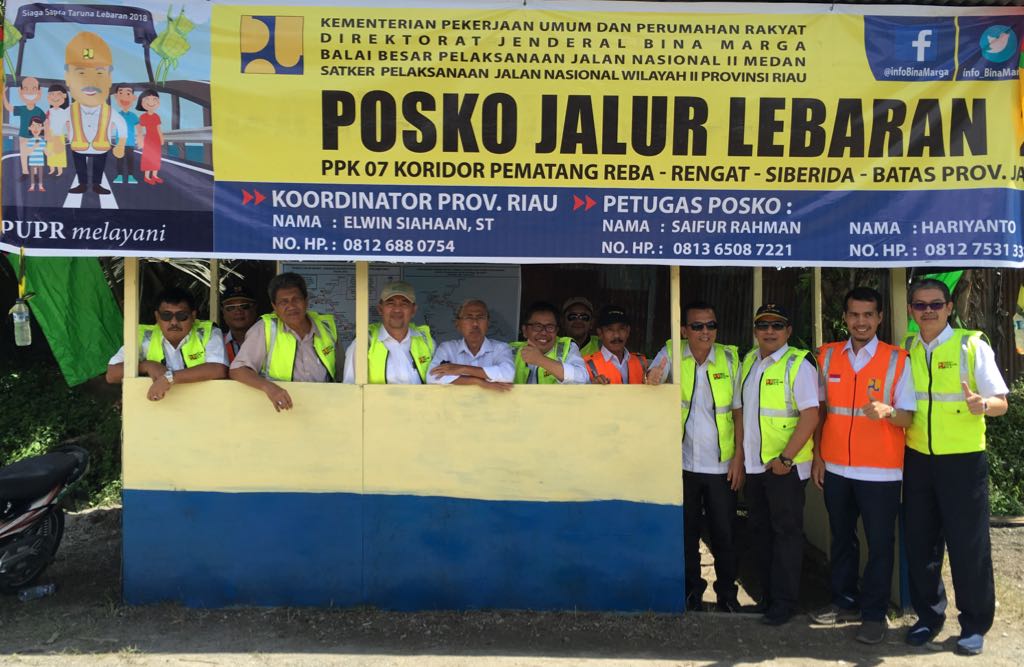 Posko Sapta Taruna yang tersebar di seluruh Indonesia. Posko tersebut memiliki fasilitas tempat istirahat, air minum, mushola dan alat berat untuk antisipasi kerusakan jalan akibat bencana alam. (Foto: Dok. PUPR)