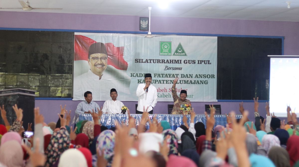 Calon Gubernur Jawa Timur nomor urut dua, Saifullah Yusuf (Gus Ipul) bertemu dengan kader Nahdlatul Ulama (NU) Lumajang, Senin, 11 Juni 2018.