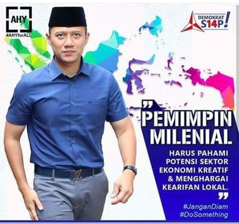 Gaya AHY memakai sabuk LV dan kemeja Lacoste buatan Perancis kontra dengan kampanye kearifan lokal yang gencar disuarakan.