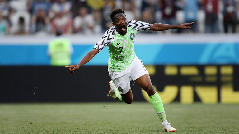 Ahmed Musa menjadi pahlawan kemenangan Nigeria atas Islandia. foto: fifa