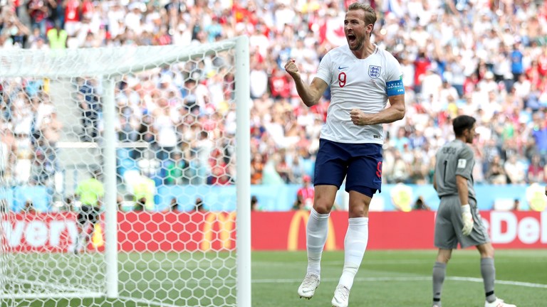 Harry Kane mencetak hattrick ke gawang Panama. foto:fifa