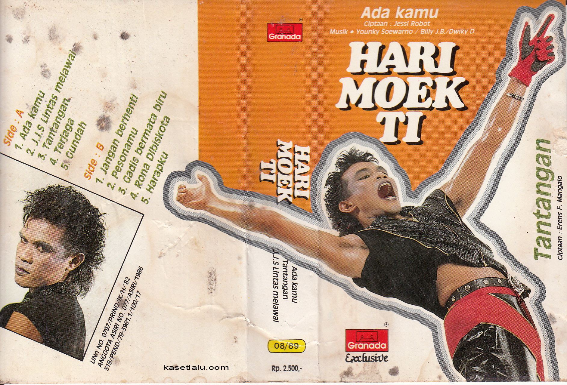 Penampilan Hari Moekti semasa jadi rocker.