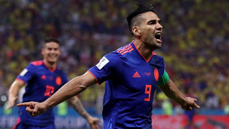 Radamel Falcao menyumbang satu gol kemenangan Kolombia atas Polandia. foto:fifa