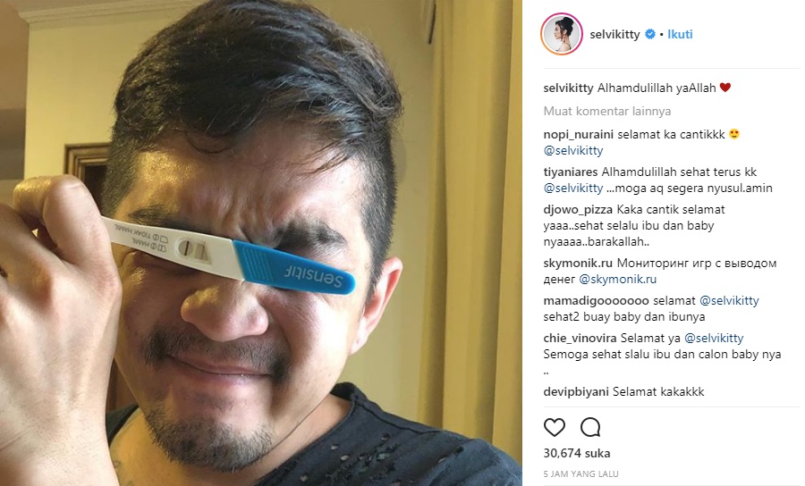 Postingan Selvi Kitty mengenai kabar kehamilannya. (Instagram)