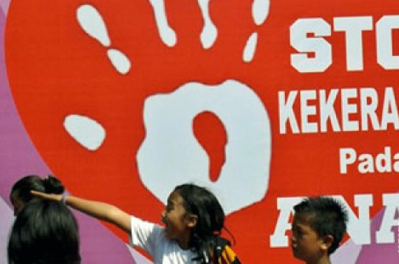 Stop kekerasaan pada anak. (Foto: Antara)